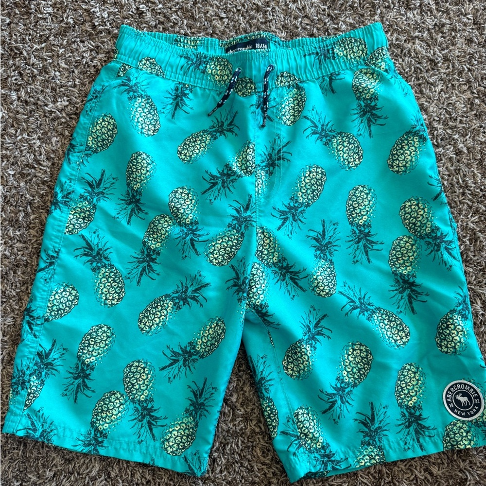 Abercrombie Kids Teal Pineapple Board Shorts